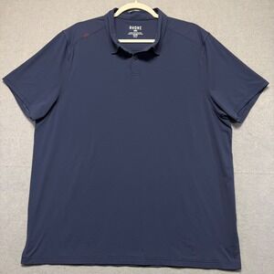 Rhone Mens Navy Blue Short Sleeve Performance Polo Shirt XL Golf Commuter